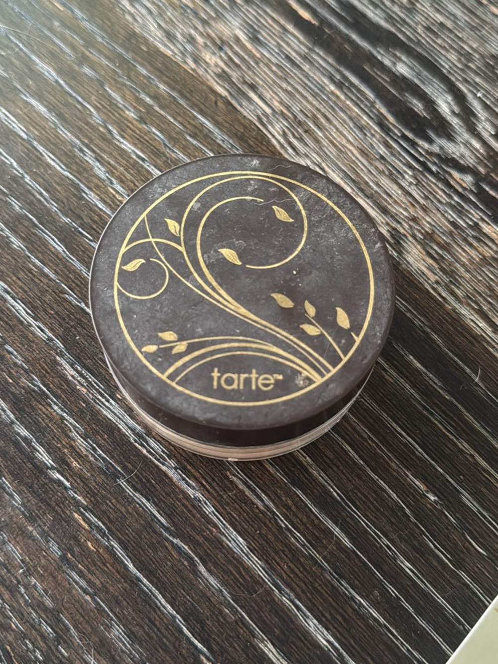 tarte Chocolate Brown Jar with Gold Leaf Swirl